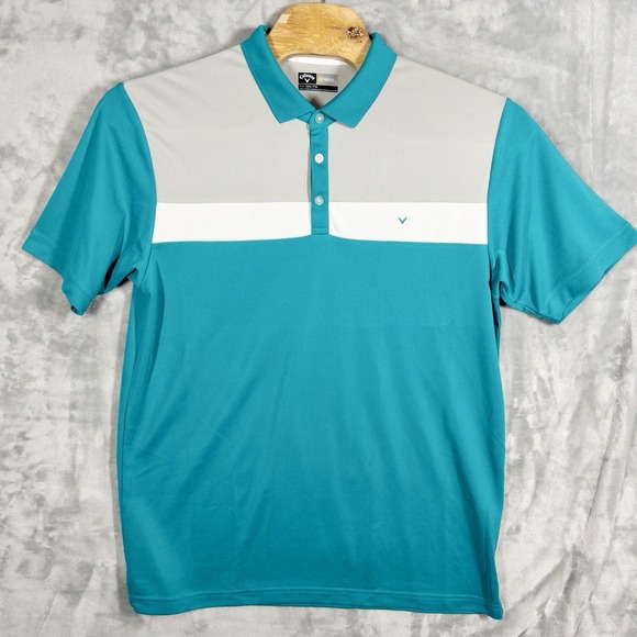 Callaway Other - Calloway Opti Dri‎ Golf Polo Mens XXL Turquoise And Gray
